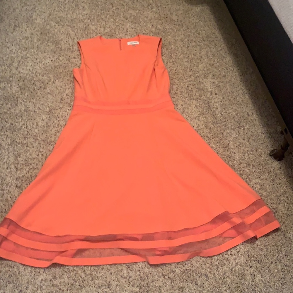 Calvin Klein size 8 pink dress